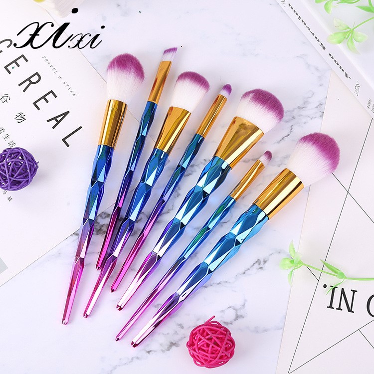 化妝刷套裝初學者全套組合套刷美人魚鉆石獨角獸化妝工具X709#