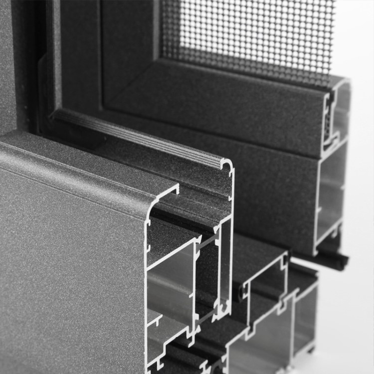 廠家直銷108鋁合金門窗材料批發(fā) 斷橋窗紗一體窗 定制批發(fā)鋁材框