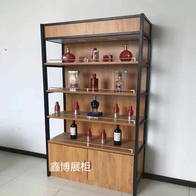 鋼木結(jié)合展示柜古玩展示柜酒柜實(shí)木展柜展示柜紅酒白酒展柜