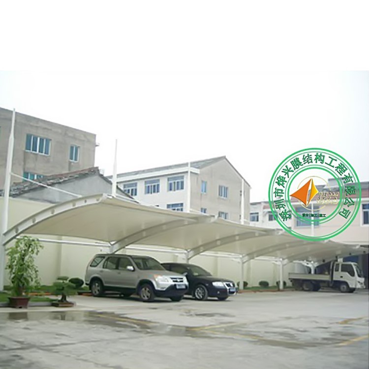 低價格沙灘遮陽膜,膜結構停車棚,張拉膜雨棚加工安裝