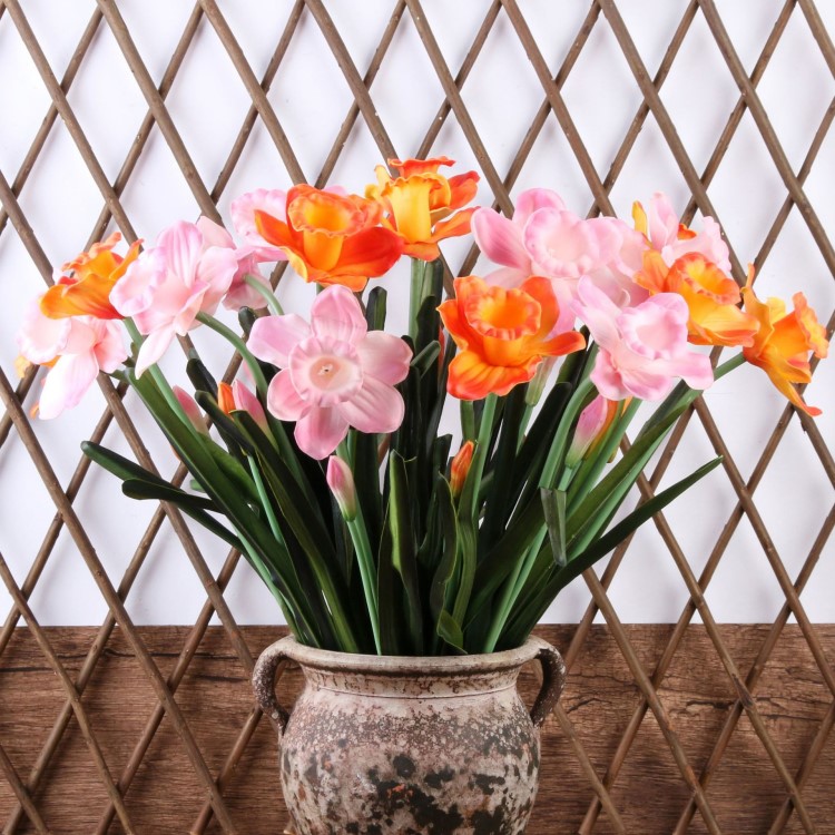 新款仿真蘭花PU水仙花淘寶熱賣家居裝飾花仿真花批發