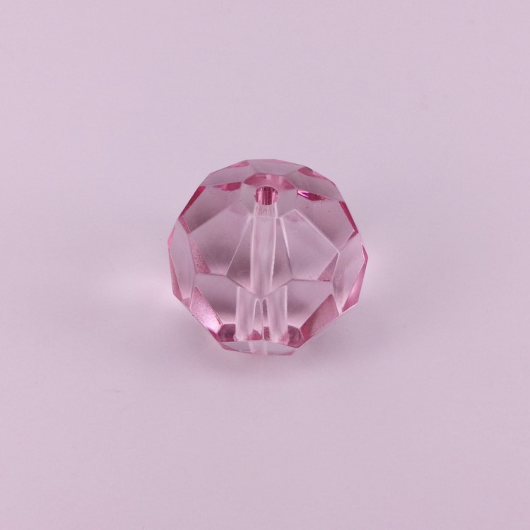 199629x30mm烤色粉色透明玻璃球珠