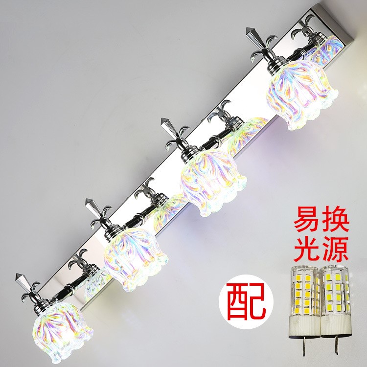 免化妝鏡易換光源梳妝臺衛(wèi)生間LED浴室打孔鏡前燈≤36V(含)否
