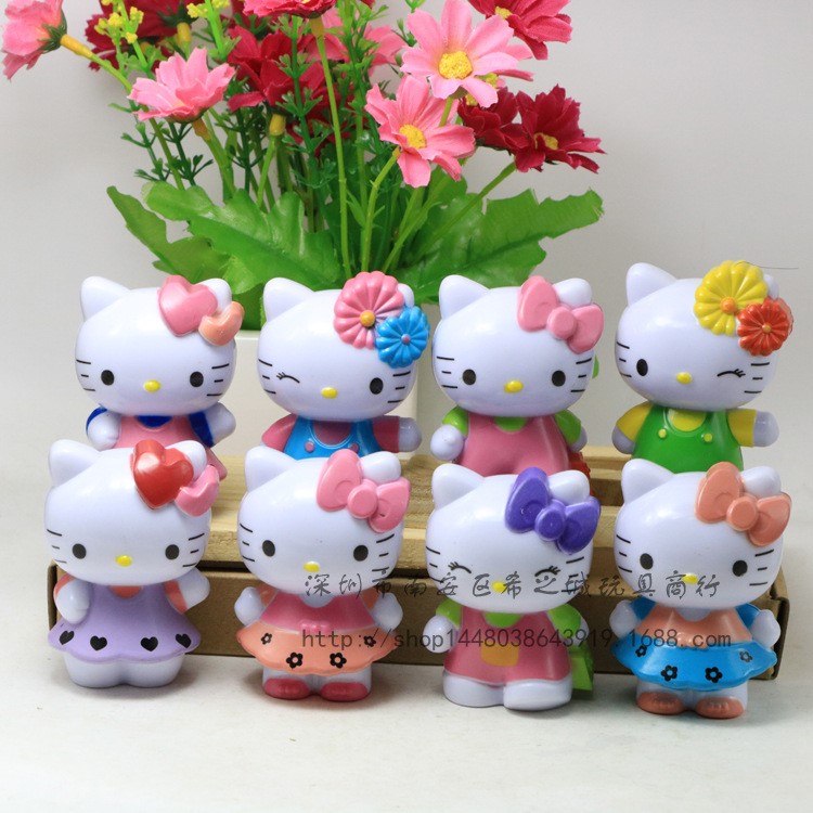 8款hello kitty KT貓 凱蒂貓公仔人偶玩具手辦擺件 蛋糕裝飾現貨