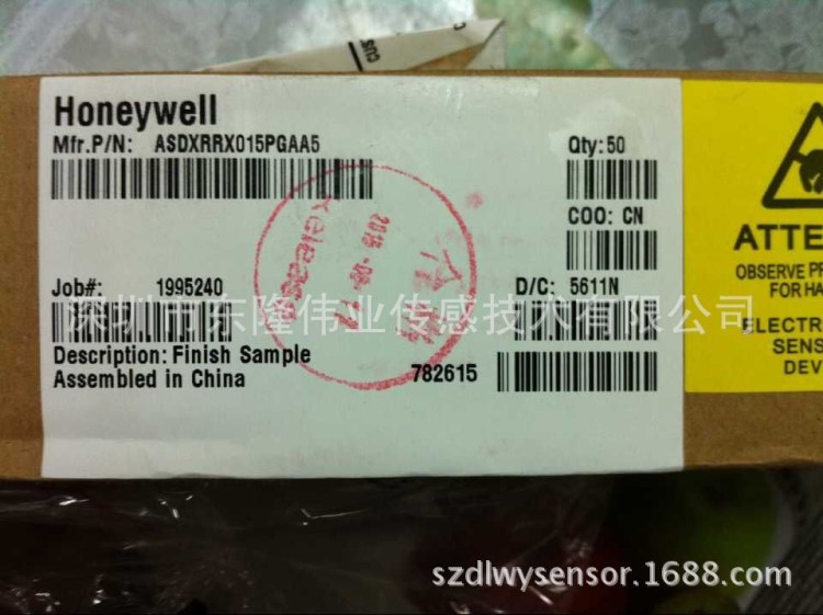 美國HONEYWELL壓力傳感器 ASDXRRX015PGAA5 替代 ASDX015D44R