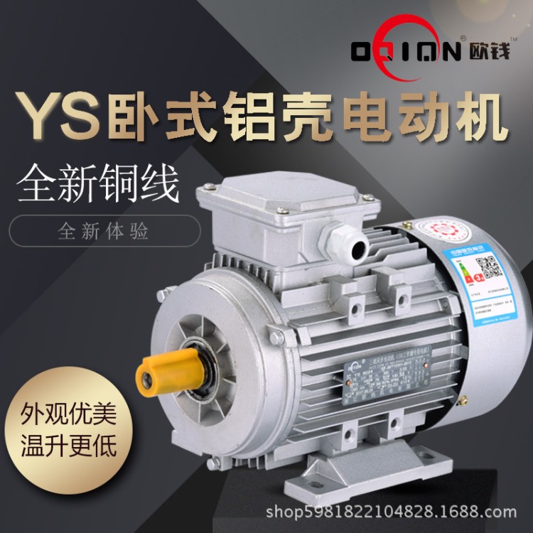 YS7122 550W三相異步電動機380V國標(biāo)銅芯2級鋁殼電機0.55KW馬達