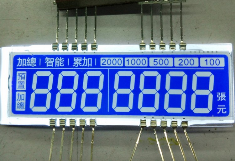 太陽能熱水器液晶屏 太陽能控制器TN黑白段碼屏配LED背光源