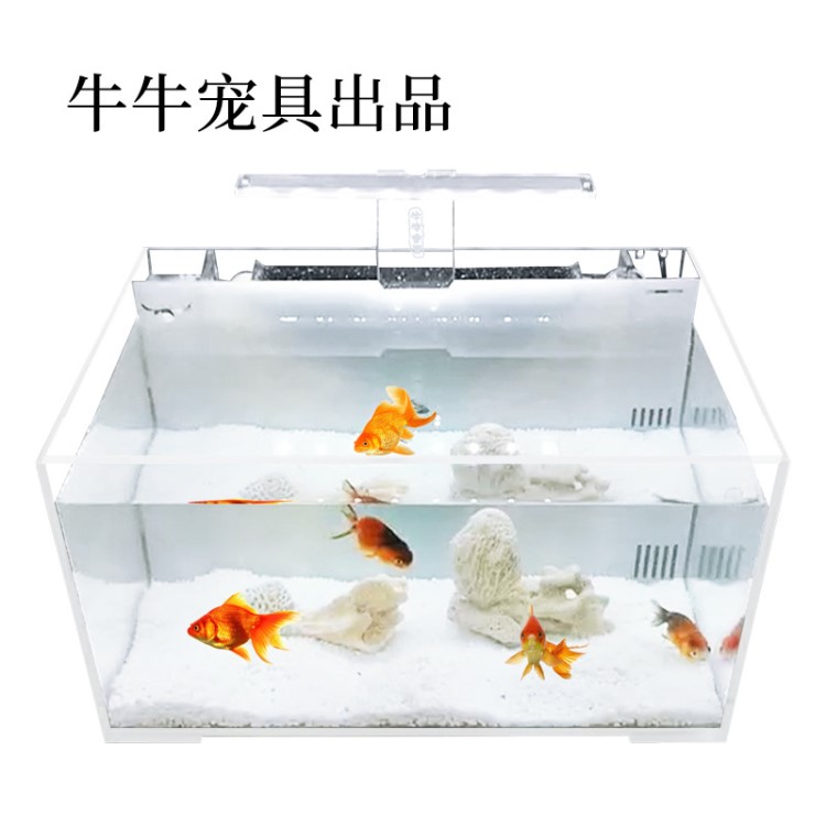 背濾魚缸側(cè)濾養(yǎng)龜草蝦懶人水族箱客廳開放式亞克力小型水泵免換水