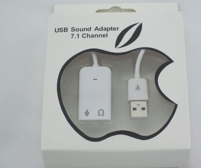 白色帶線免驅(qū)USB7.1聲卡 臺(tái)式機(jī)電腦筆記本外置耳機(jī)轉(zhuǎn)換器