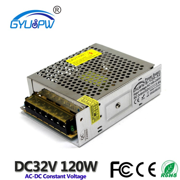 32v直流電源 DC32V3.8A120W開(kāi)關(guān)電源 220V轉(zhuǎn)32V變壓器Led電源轉(zhuǎn)換