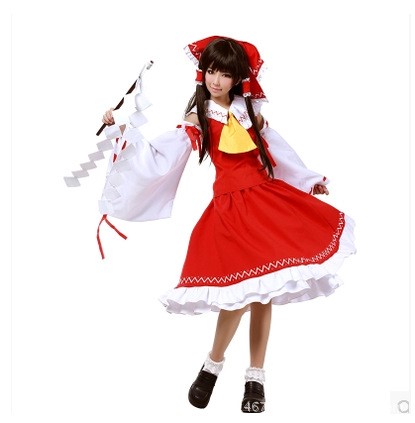 東方project 東方幻想鄉(xiāng) 博麗靈夢 COSPLAY服裝現(xiàn)貨