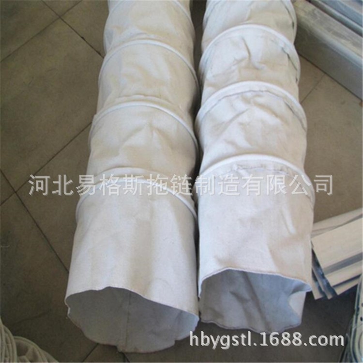 廠家直銷 白色帆布圓形軟連接 不銹鋼法蘭通風管