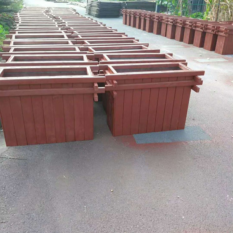 防腐木花盆 路政花箱 道路種樹箱 戶外種植箱花槽花壇加工