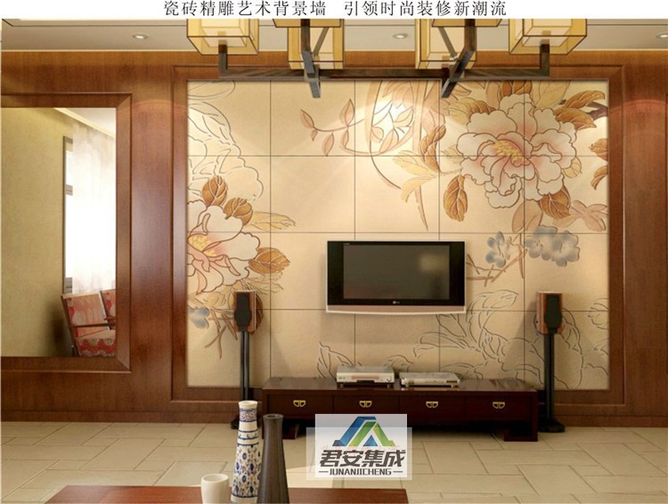 廠家直銷高光UV板3D打印仿玉石浮雕玄關畫