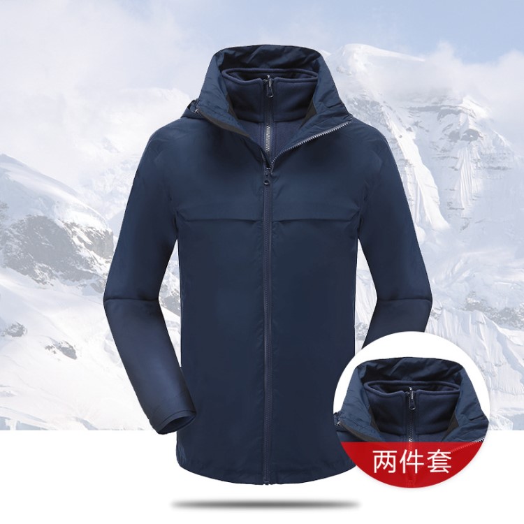 新款戶外防風防雨加絨加厚保暖透氣沖鋒衣登山服騎行服高端定制