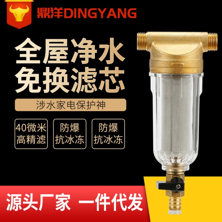 廠家直供黃銅前置過濾器 全屋中央家用大流量反沖洗濾水器
