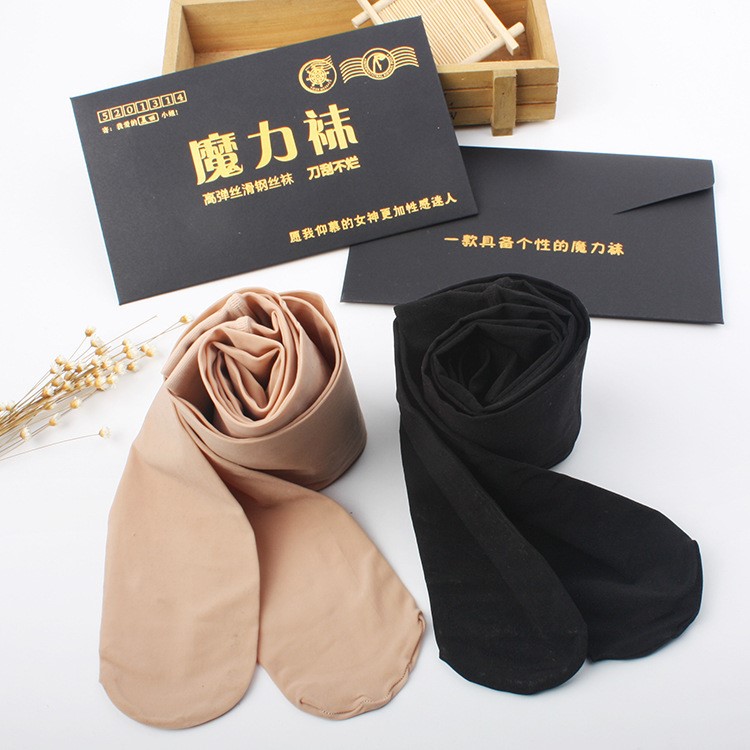 魔力襪女2019秋季微商爆款防勾絲連腳襪高彈力性感鋼絲魔術(shù)襪