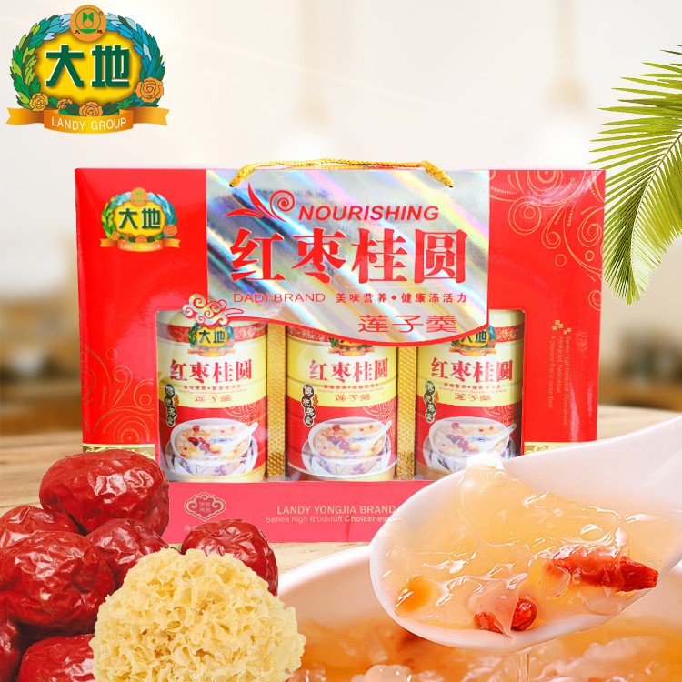 大地红枣桂圆莲子羹618g盒冲饮健康营养早餐五谷杂粮八宝粥