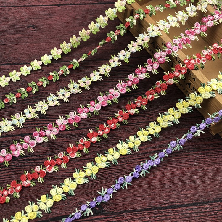 刺繡水溶花邊 手工DIY彩色環(huán)保發(fā)飾鎖骨裝飾服裝輔料配件Lace