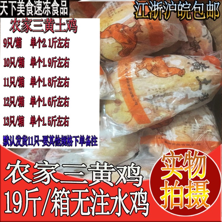 【一箱包郵】新鮮冷凍三黃雞9.5kg/箱生鮮雞肉正雞童子雞鮮凍土雞