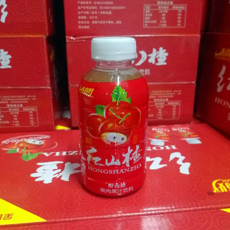 大量批發(fā)山楂汁 山楂樹果肉果汁飲料 358ml*15 量大從優(yōu)