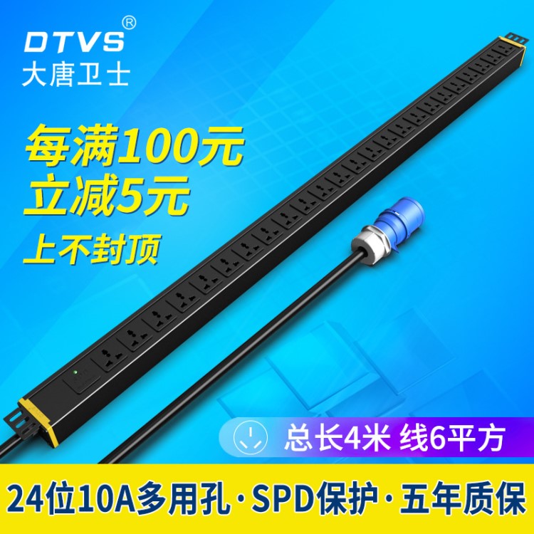 大唐衛(wèi)士 DT91242 PDU電源 24位多用孔SPD防雷電源排插座