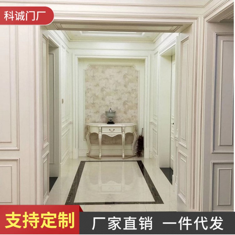 歐式簡雅造型門臥室實木套裝門實木造型門定制烤漆門油漆門