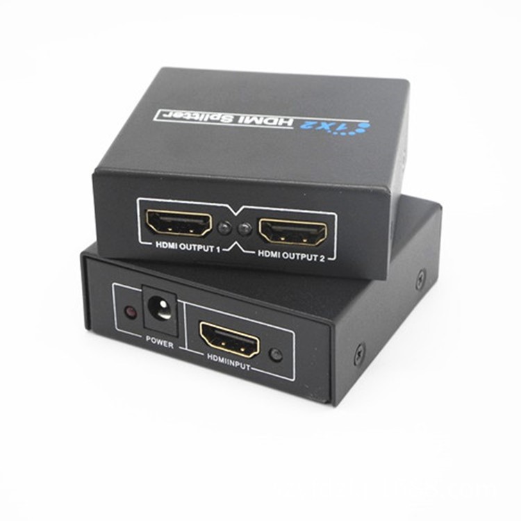 hdmi Splitter 1.4版HDMI分配器一分二 1出2視頻轉(zhuǎn)換器1分2 4K 3d