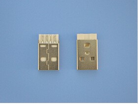 焊線式USB A公 外殼銅質(zhì) 短體20.5一體式USB公頭