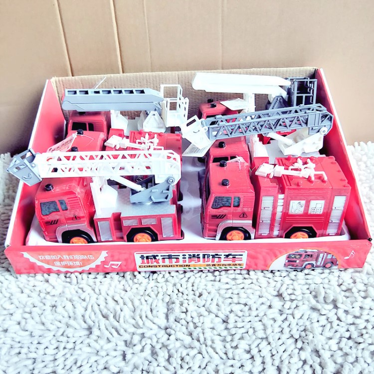 潤盛5670城市消防車 電動萬向玩具 消防云臺 水罐 云梯車 噴水車