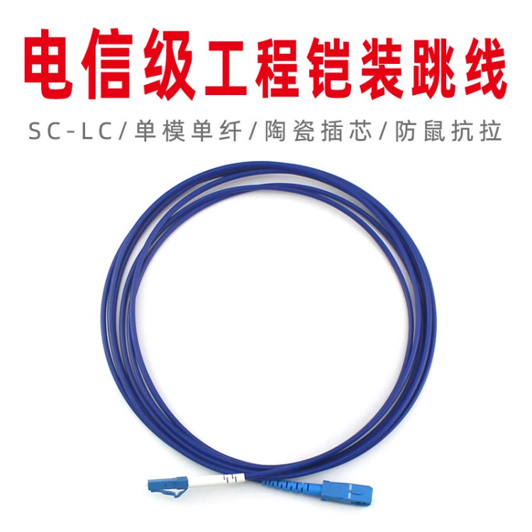 廠家直銷 永杭千兆室內(nèi)鎧裝光纖跳線單模單芯LC/UPC-SC/UPC-SM-SX