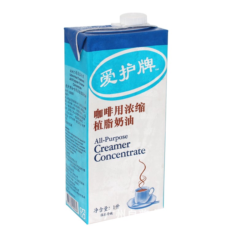 維益愛(ài)護(hù)牌咖啡用濃縮植脂奶油1L 愛(ài)護(hù)牌奶油 烘焙原料