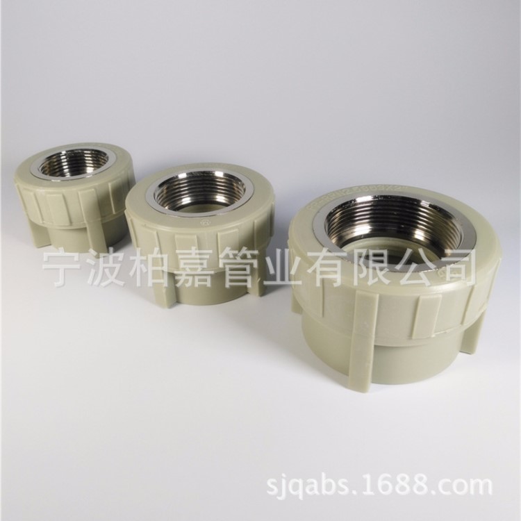 上海金民PPR內絲直接灰色ppr銅內螺紋直通 20-110mm PPR廠家直銷