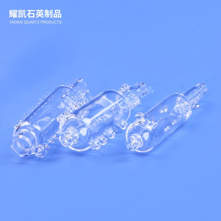 加工石英消解管 石英裂解管 異型玻璃反應管 石英管定做
