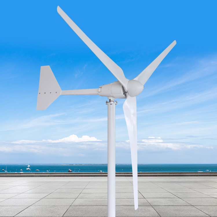 l型2000瓦折尾保护型水平轴风力发电机电压可定做