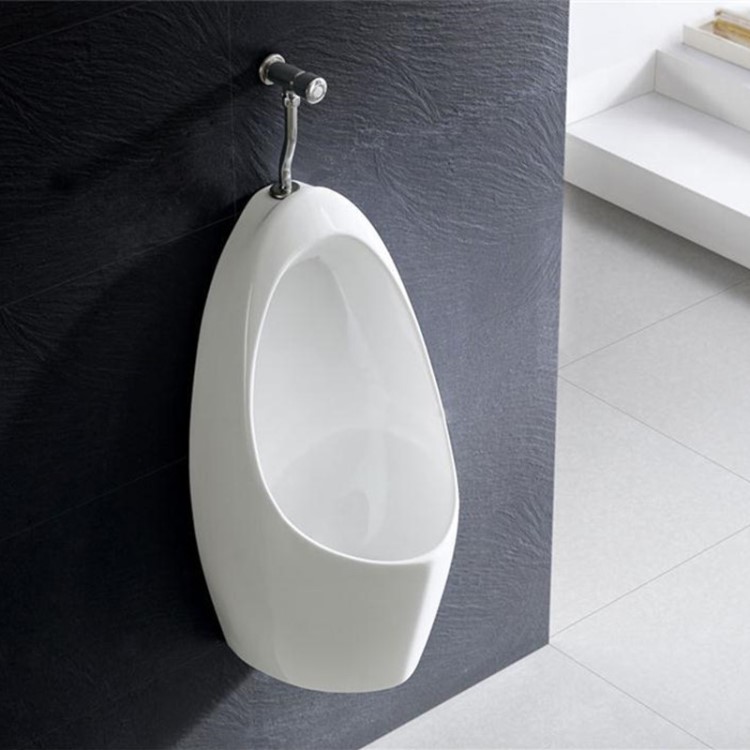 站立式小便器手动半自动防臭式小便器小便器挂墙男士陶瓷小便