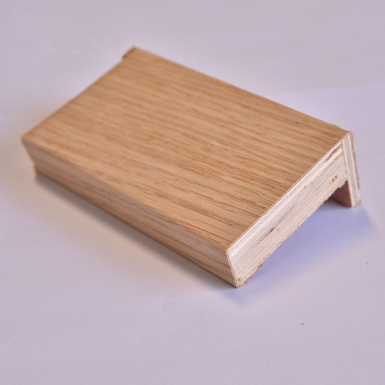 厂家直销实木贴皮门套线包覆红橡木皮装饰门套线定制包覆窗套线