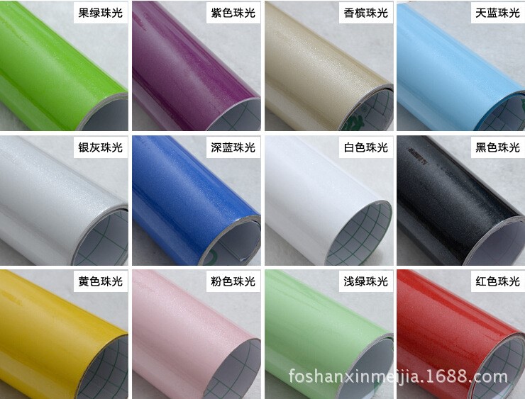 工廠大量批發環保3D彩裝膜 珠光閃點i彩裝膜 炫彩膜 PVC自粘墻紙