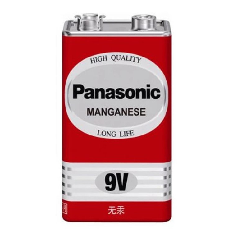 Panasonic松下9V電池 6F22高能無汞9伏方塊方形層疊批發(fā)電池