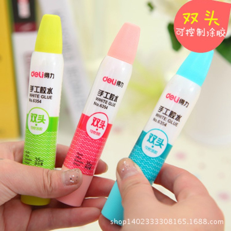 萌湃6354膠水 手工課雙頭可控木膠 35ml學生美術液體白乳膠水批發(fā)