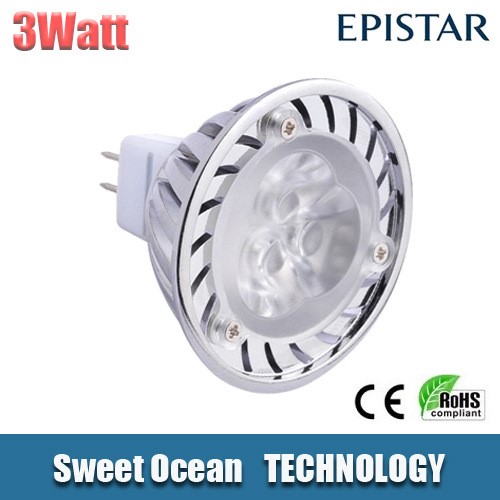 3W MR16 Led射燈，12V 3W射燈MR16接口，替代傳統(tǒng)金鹵燈50W