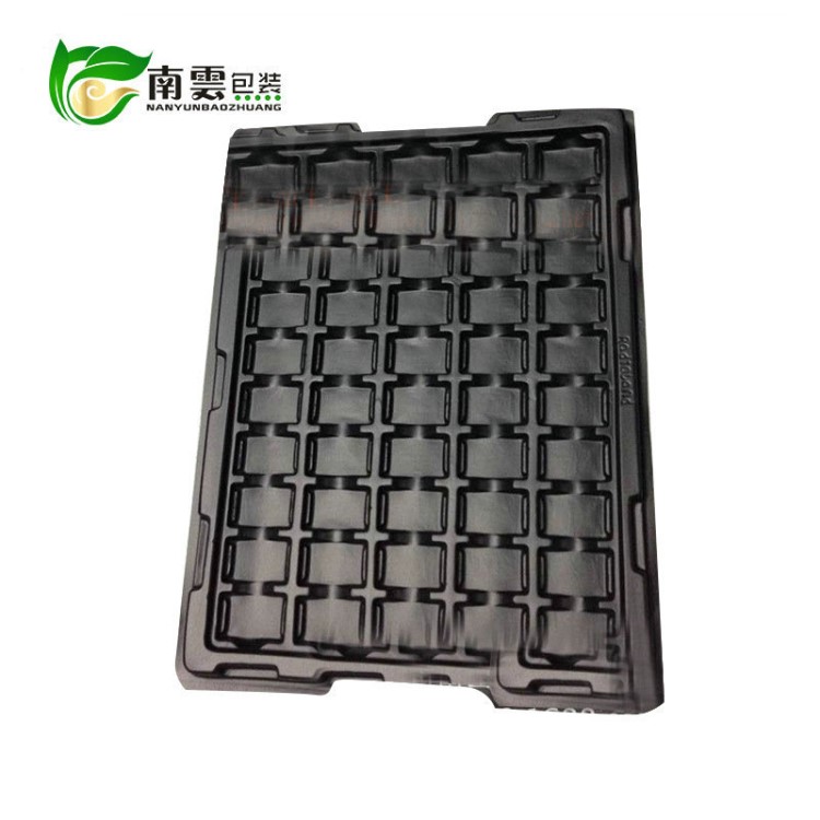 黑色PVC吸塑托盤定做吸塑包裝食品包裝塑料盒內托電子托盤批發