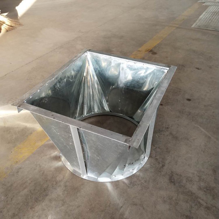 方变圆变径管 螺旋风管配件风机变口接头镀锌风机接头 支持定制