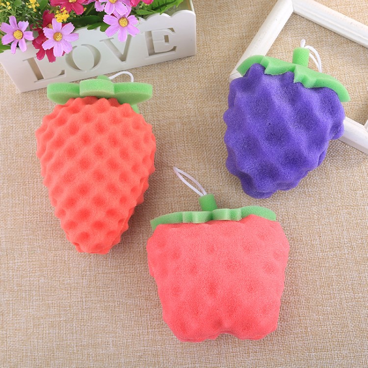 廚房用品水果款加厚海綿擦多功能去污清潔洗碗海綿易泡沐浴棉批發