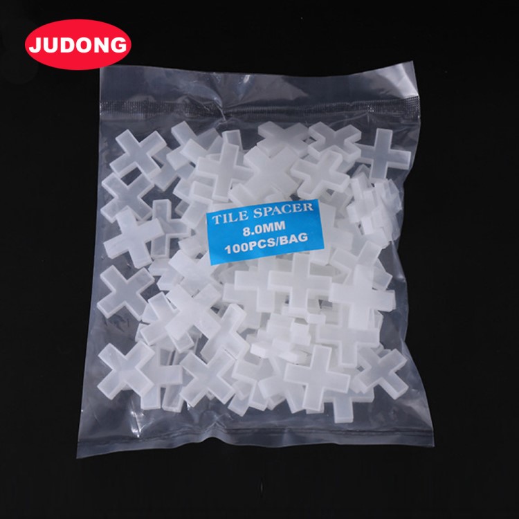 8mm 瓷磚定位十字架 瓷磚找平器 塑料卡子 100個/包 tile spacer