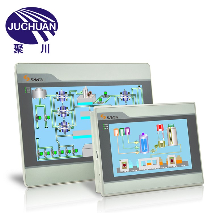 供应三碁7寸高清SPN触摸屏 PLC系列图文显示器模拟量输出一体机