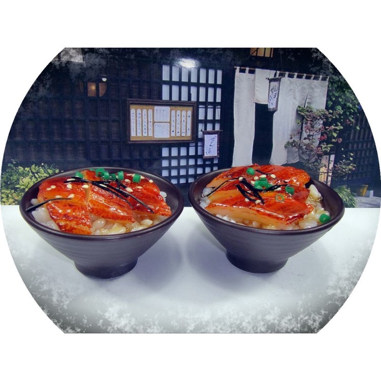 仿真日本料理小碗三文魚米飯 新奇特創意家居擺飾 可加吊牌品