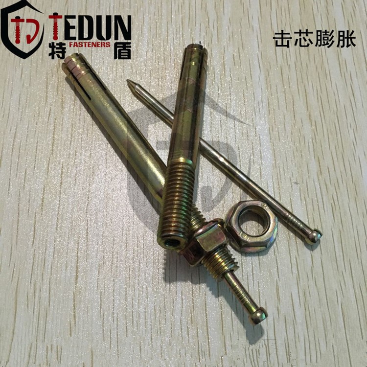 廠家直銷國標鍍彩錘擊壁虎一釘得膨脹螺栓特盾緊固件
