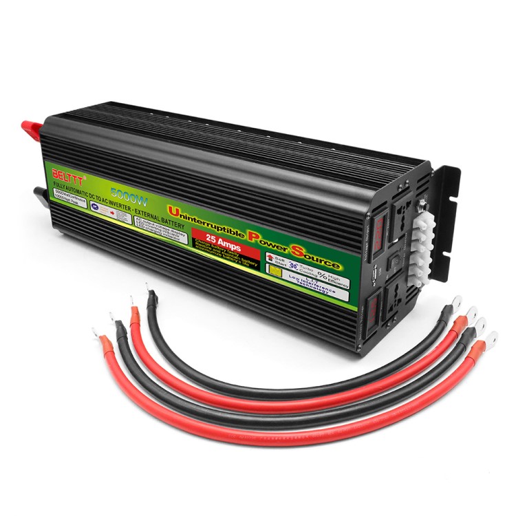 足功率5000W逆變器太陽能/車載/家用帶充電UPS逆變器12V24V轉220V