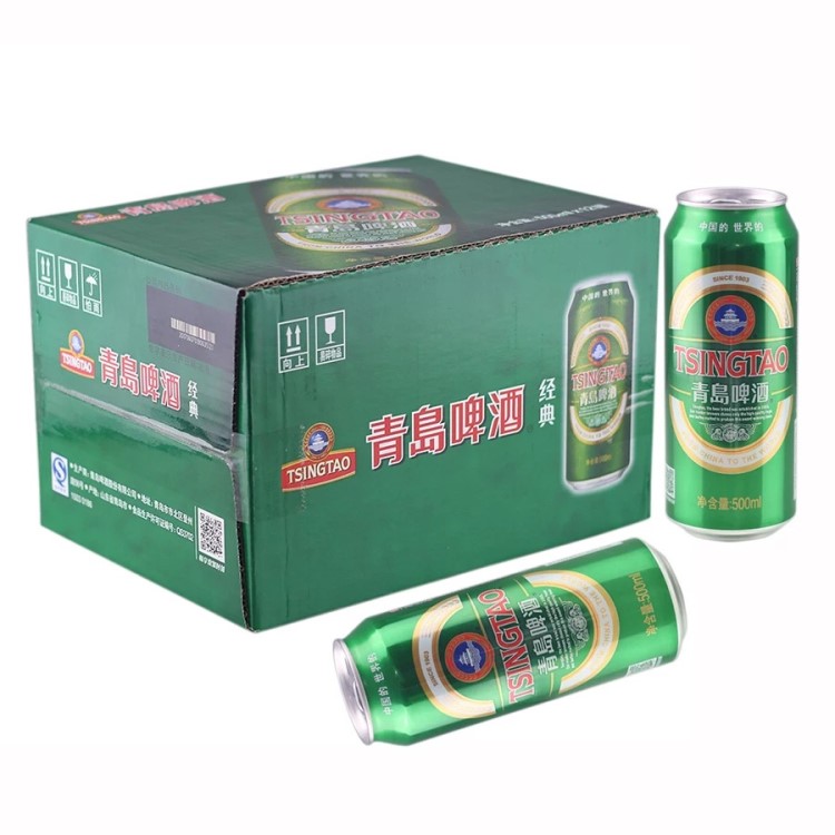 青岛啤酒经典大罐1*500ml*12听青岛啤酒一厂登州路56号生产